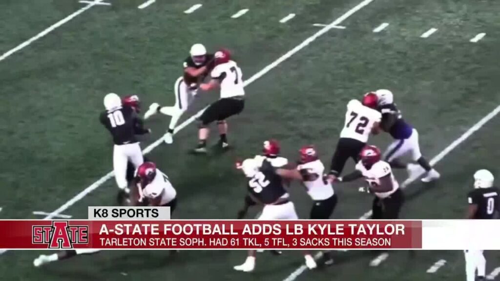 arkansas state lands tarleton state transfer lb kyle taylor