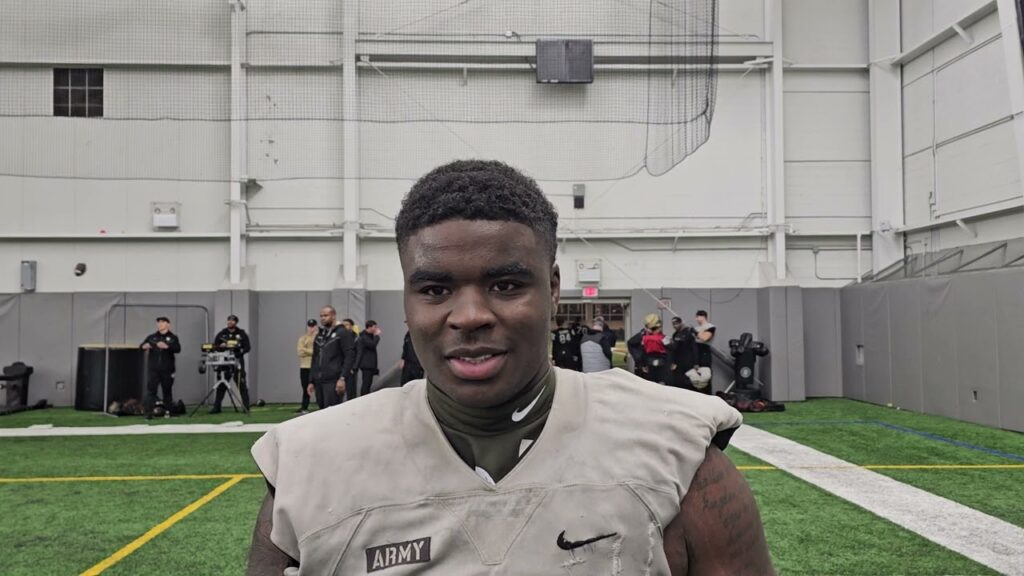 army sr dl 97 dre miller at 2024 spring football practice from savannah ga on cammvetsmedia