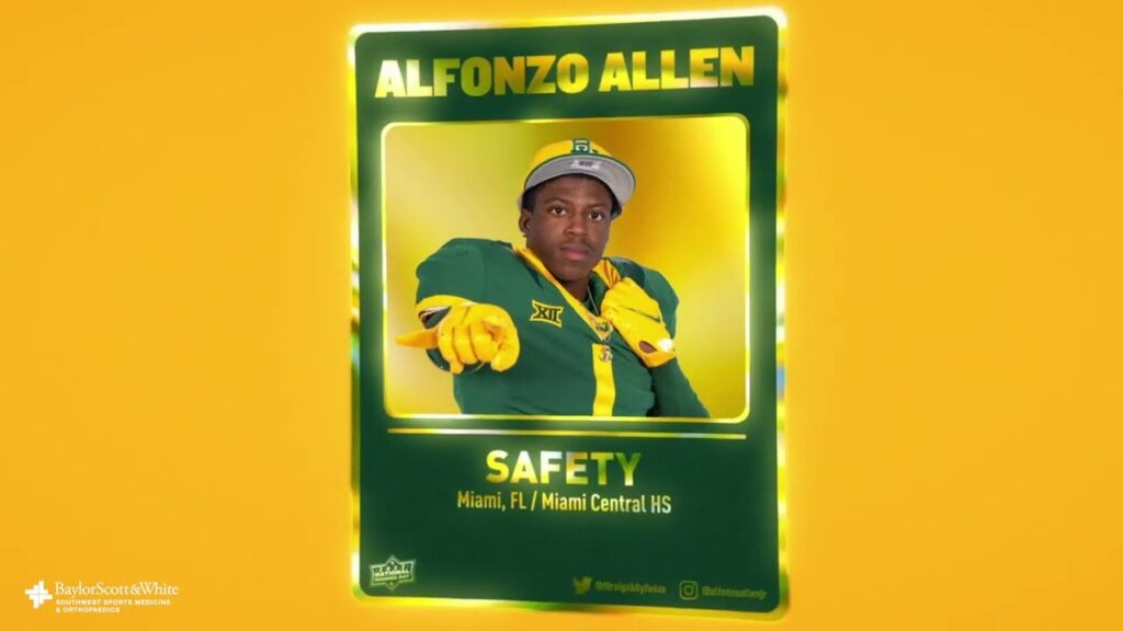 baylor football alfonzo allen highlights