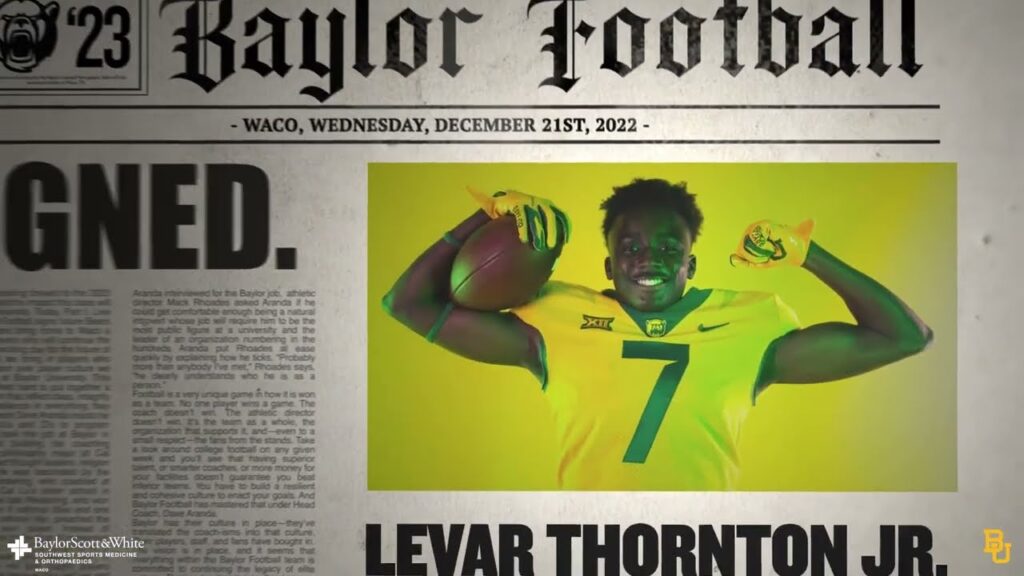 baylor football levar thornton jr highlights