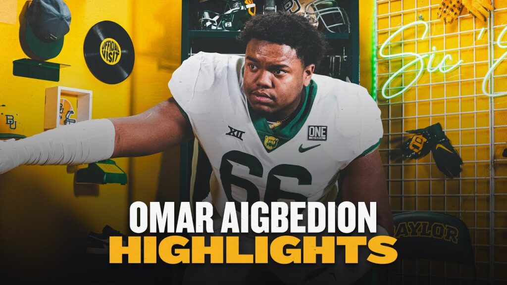 baylor football omar aigbedion highlights national signing day 2024