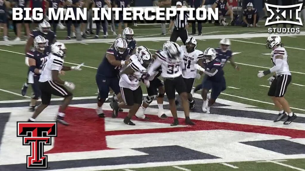 big man interception by texas techs quincy ledet jr