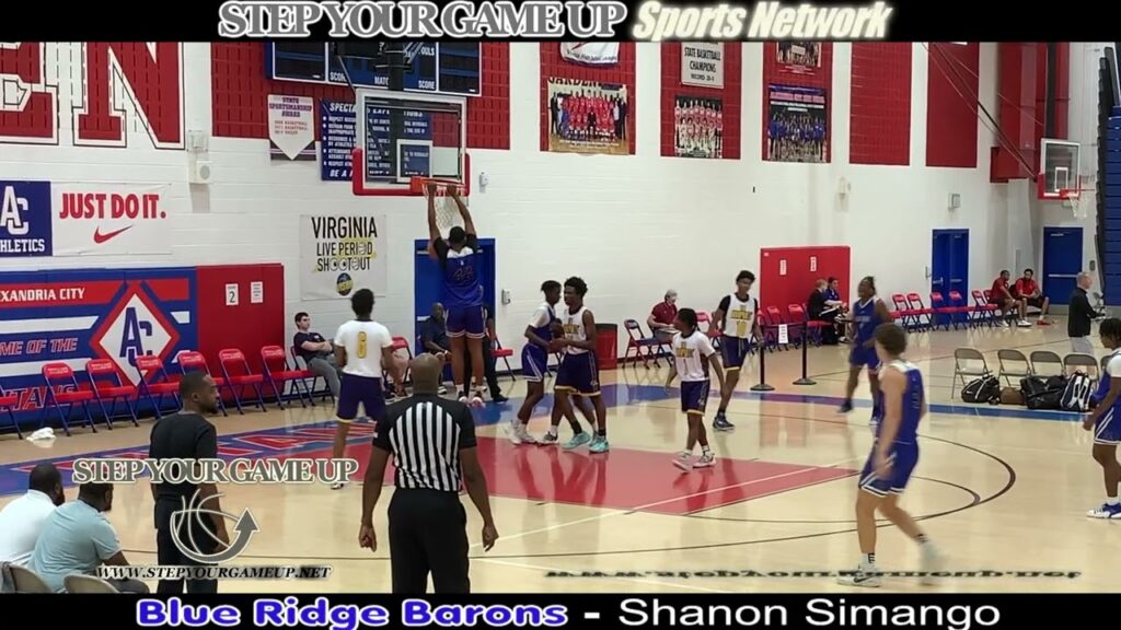 blue ridges shanon simangos 2 hand on block vertical dunk in visaa live period shootout 1