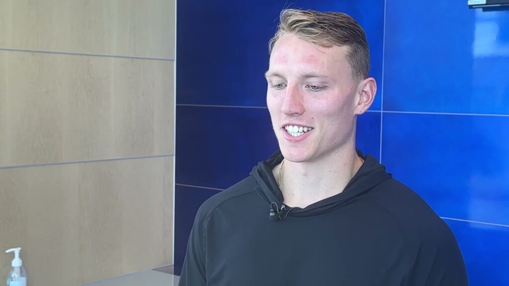 boise state wr chase penry talks with the media ahead of utah state game