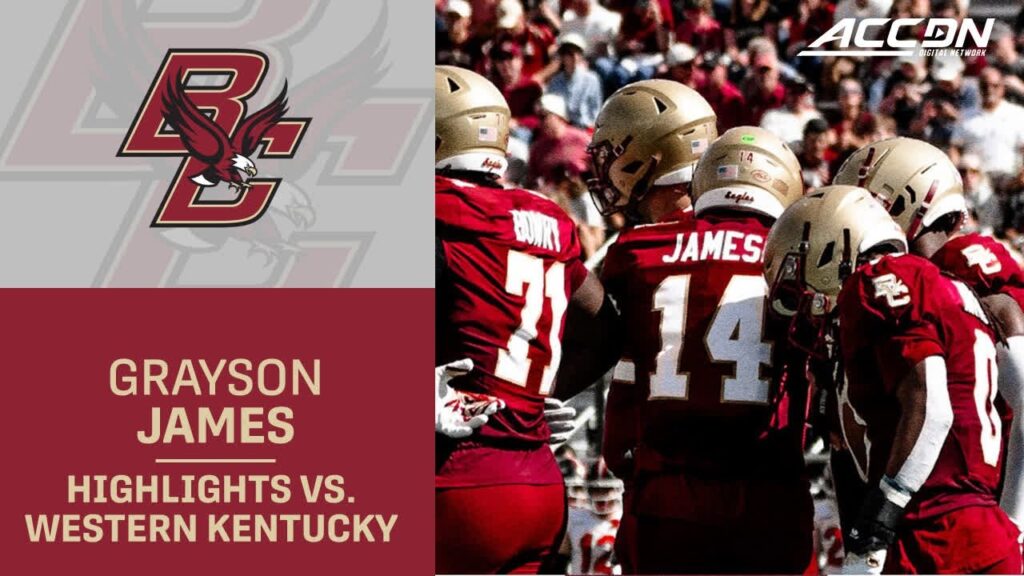 boston college qb grayson james highlights vs western kentucky