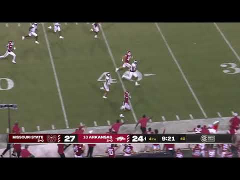 bryce stephens explosive f09f92a5 82 yard punt return for a td arkansas vs missouri state