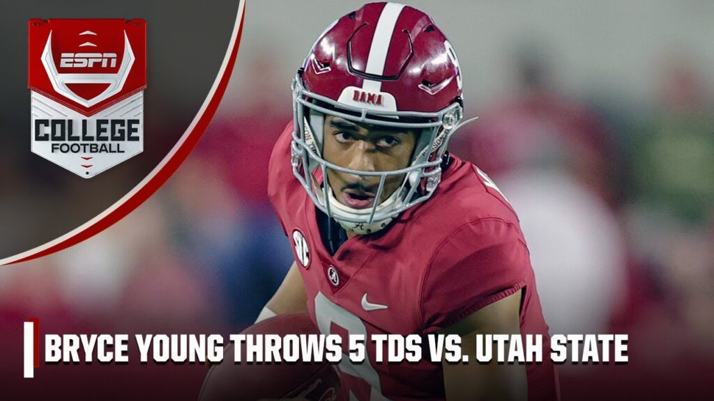 bryce young does it all vs utah state f09f94a5 195 passing yds 100 rushing yds