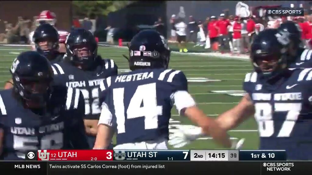 bryson barnes to jack hestera 12 yard touchdown against utah