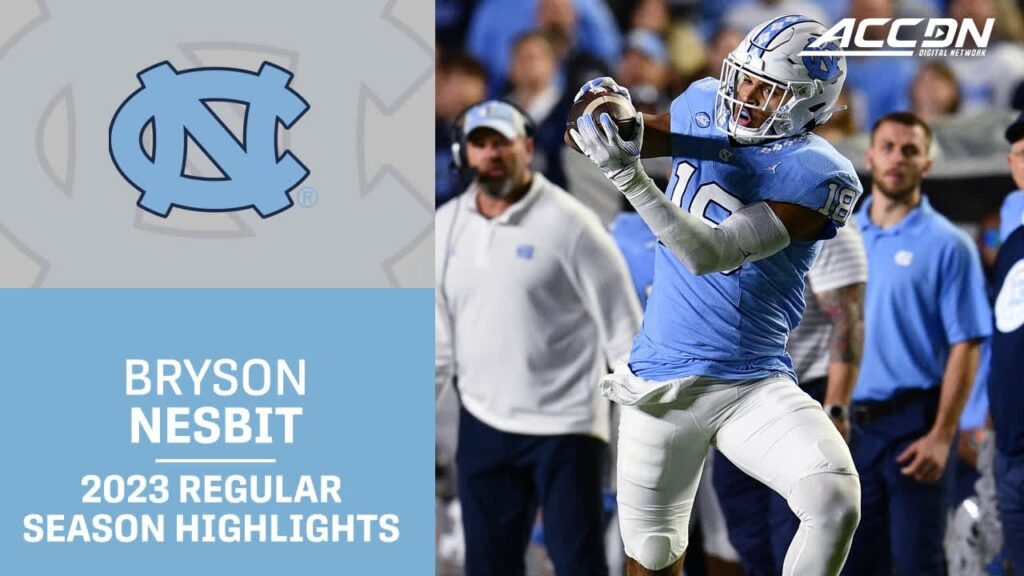 bryson nesbit 2023 regular season highlights north carolina te