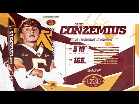 cade conzemius highlights gopher football hyprr22 signing day