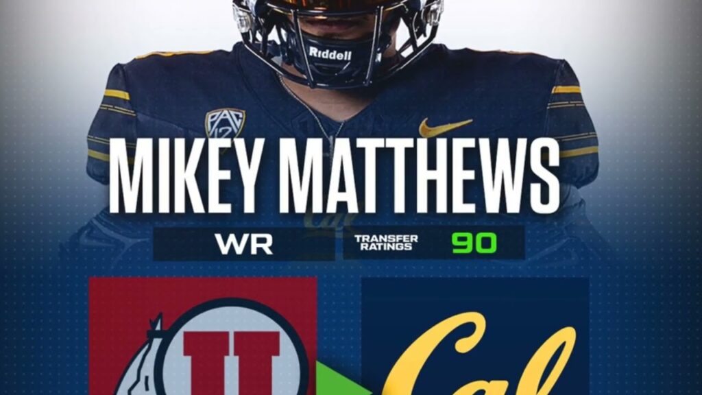 cal bears football 2024 transfer mikey matthews wr from utah utes shorts