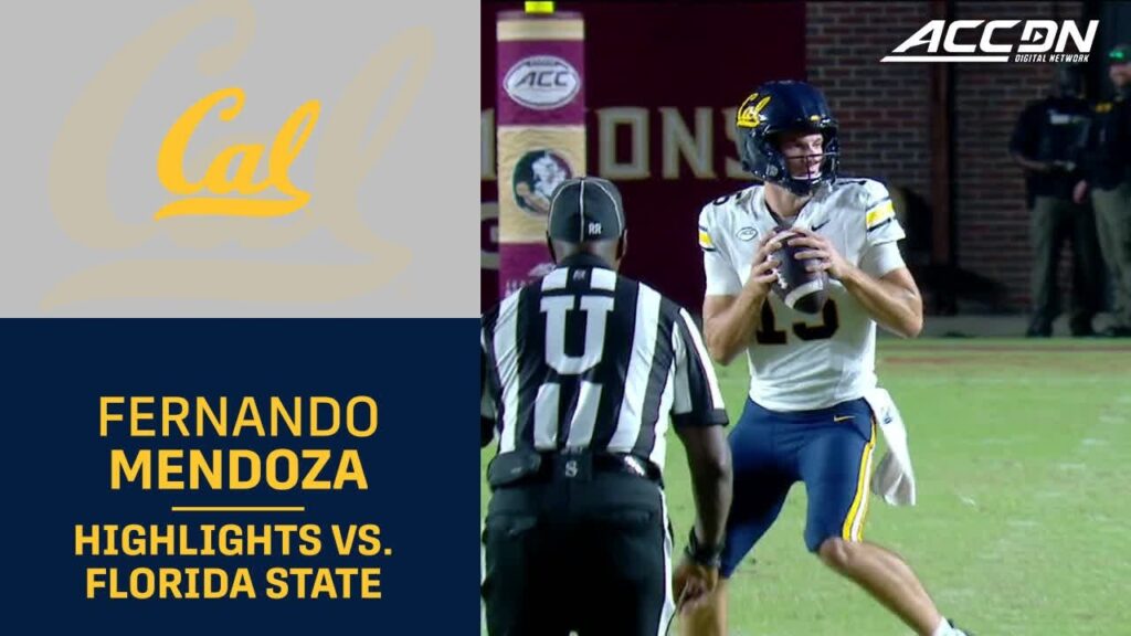 cal qb fernando mendoza highlights vs florida state