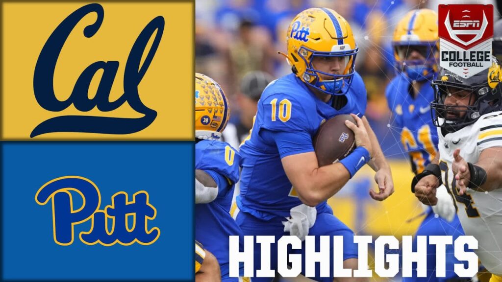 california golden bears vs pittsburgh panthers full game highlights espn college football