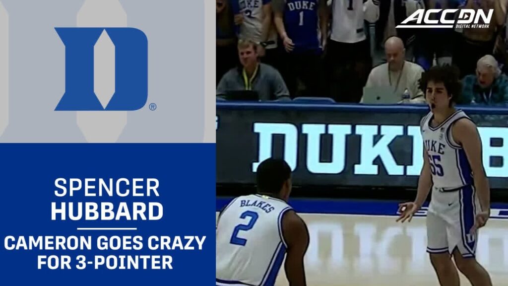 cameron goes crazy when duke walk on spencer hubbard hits a 3