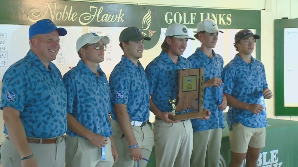 carroll wins team title leos justin hicks medalist honors at 2024 boys golf sectional at noble haw