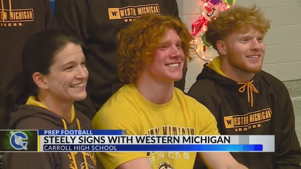 carrolls braden steely signs with western michigan university football program