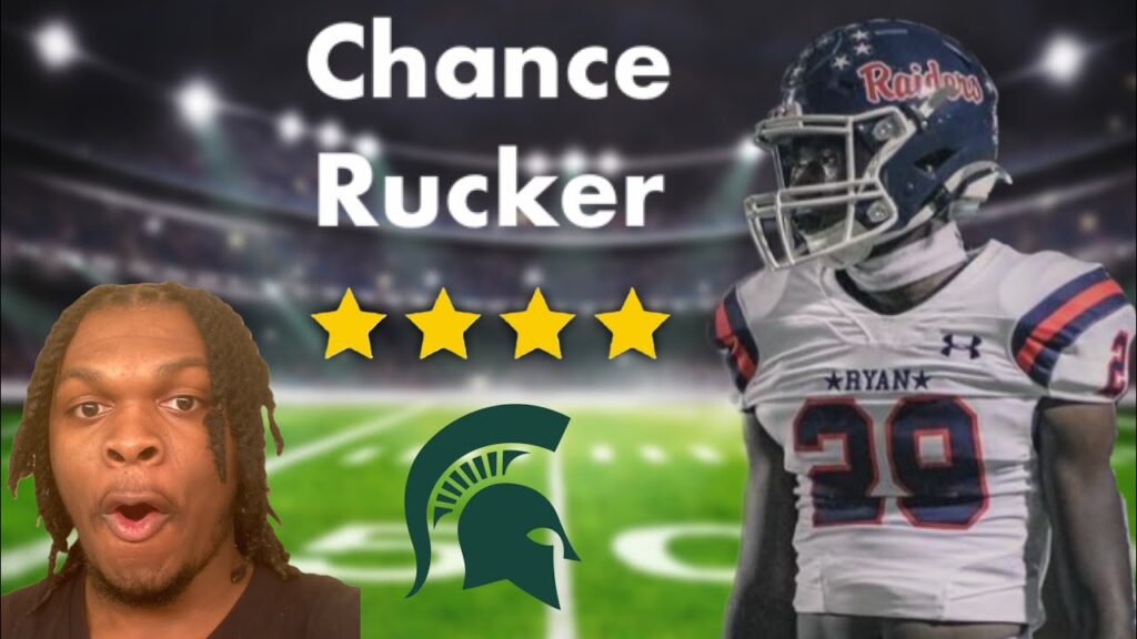 chance rucker highlights reaction michigan state football commit