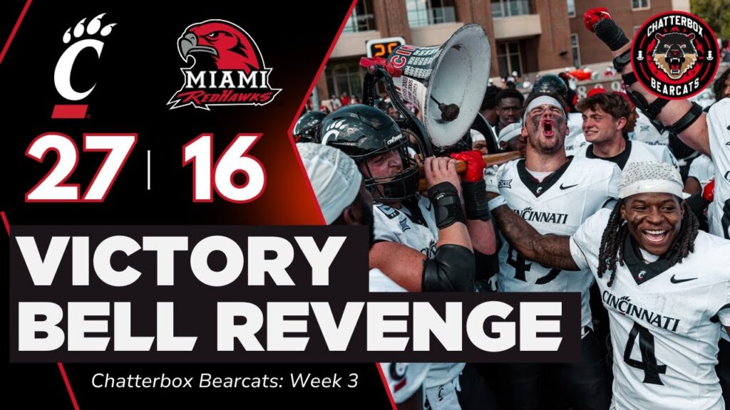 cincinnati bearcats reclaim victory bell at miami redhawks ncaa college football cbox bearcats