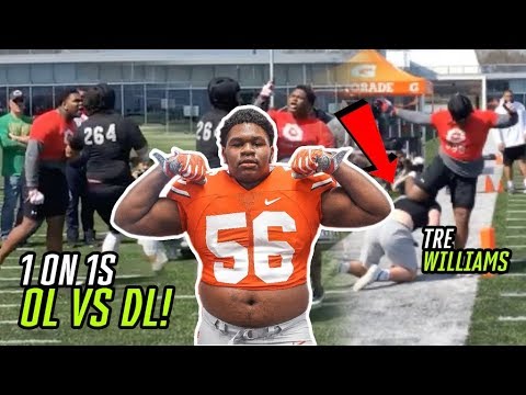 clemson commit tre williams goes crazy against the nations best linemen big fellas go at it f09f98a4