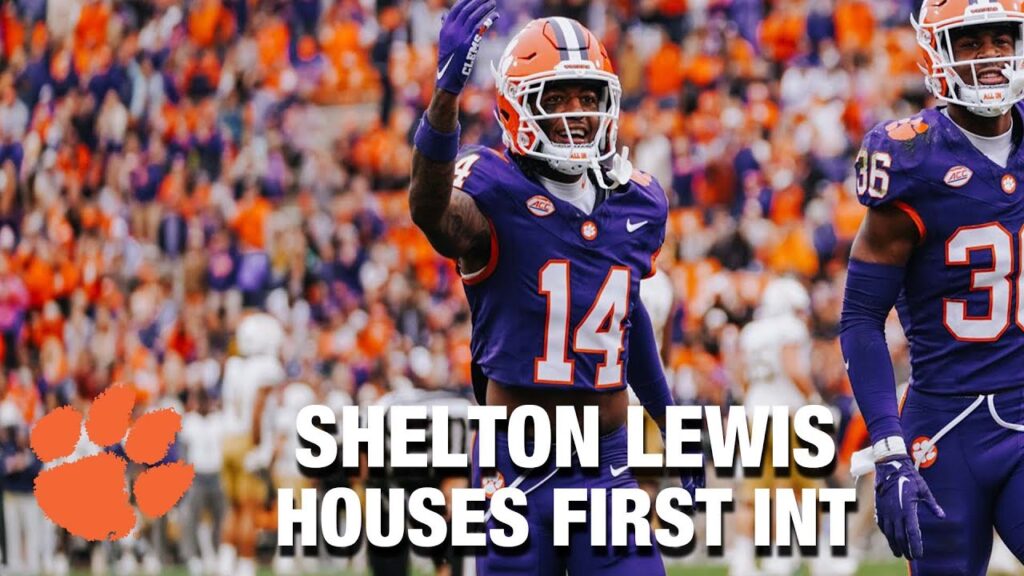 clemsons shelton lewis makes his first career interception count