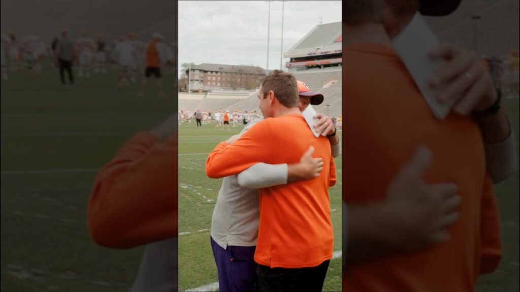 coach swinney meets coach poppie and his family inside death valley f09f8f88f09f8f80