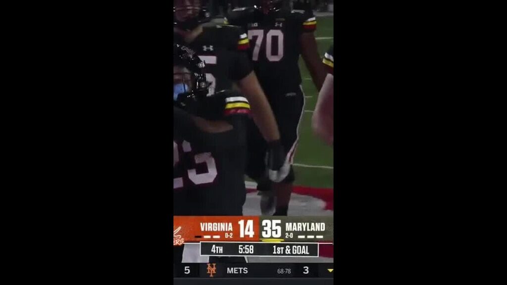 colby mcdonald 4th qtr td vs virginia maryland football