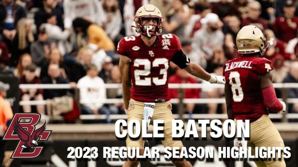 cole batson 2023 regular season highlights boston college db