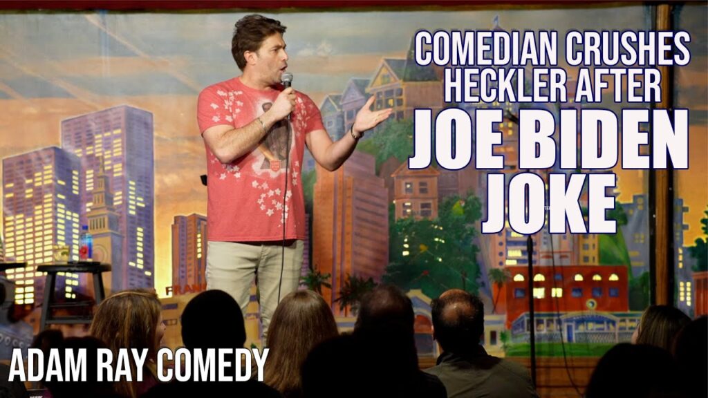 comedian crushes heckler after joe biden joke