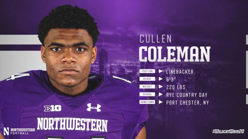 cullen coleman northwestern signing day dec 18 2019