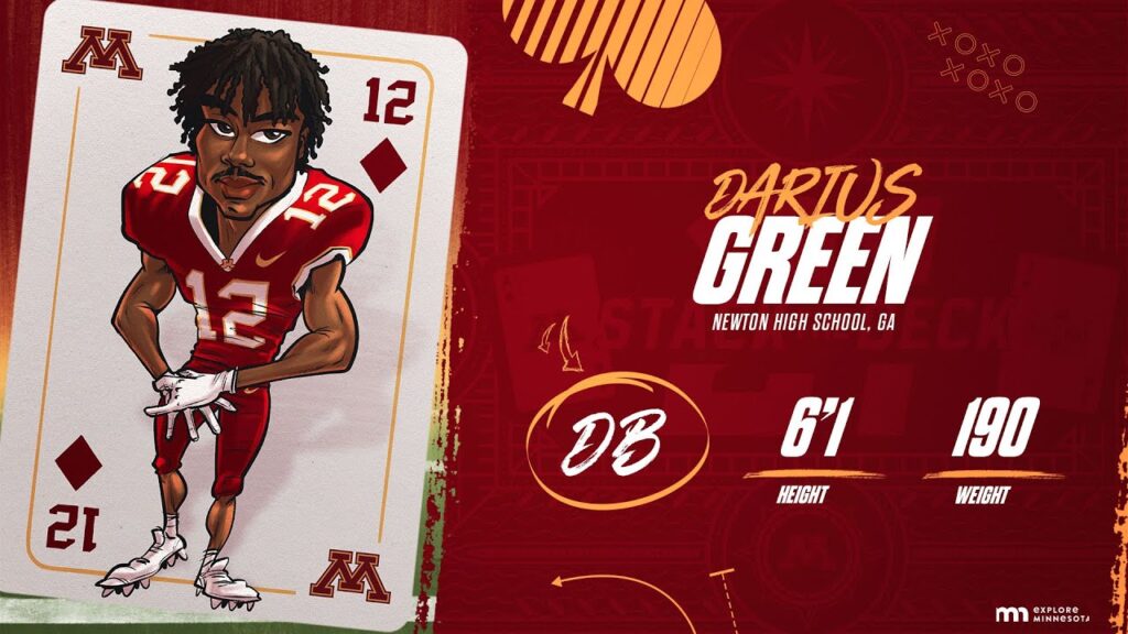 darius green highlights gopher football stackthedeck21 signing day