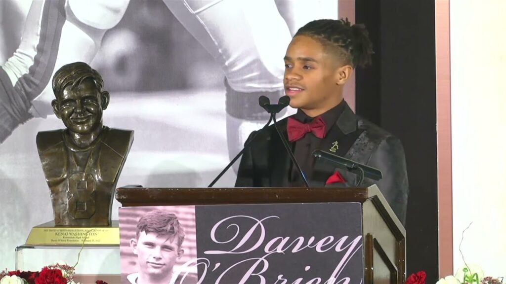 davey obrien high school scholarship recipient kenaj washington