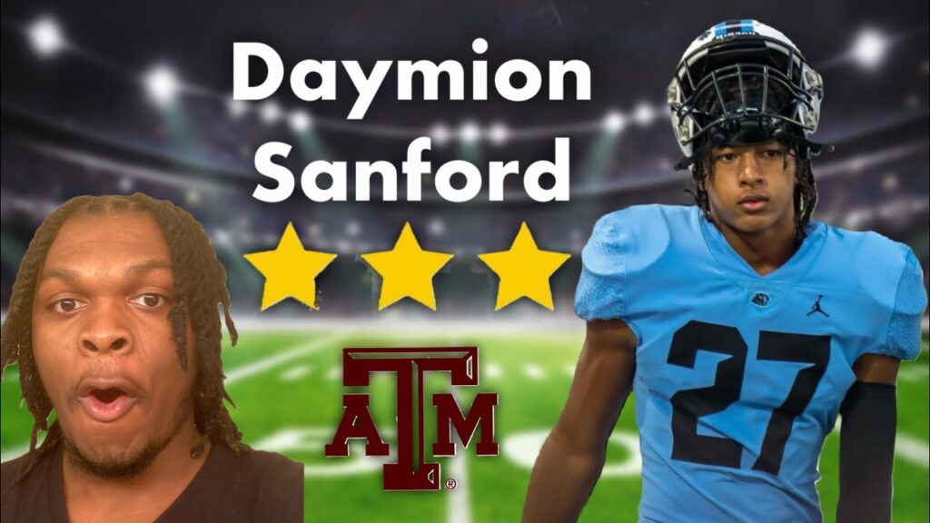 daymion sanford highlights reaction texas am football commit