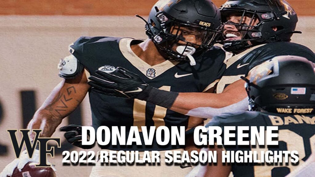 donavon greene 2022 regualr season highlights wake forest wr