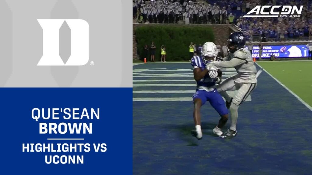 duke wr quesean brown highlights vs uconn