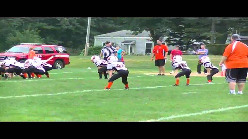 dylan first tackle football game 2013 7 yrs old shelton 79s