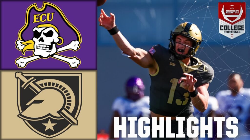 east carolina pirates vs army black knights full game highlights espn college football