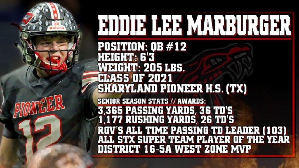 eddie lee marburger qb senior highlights