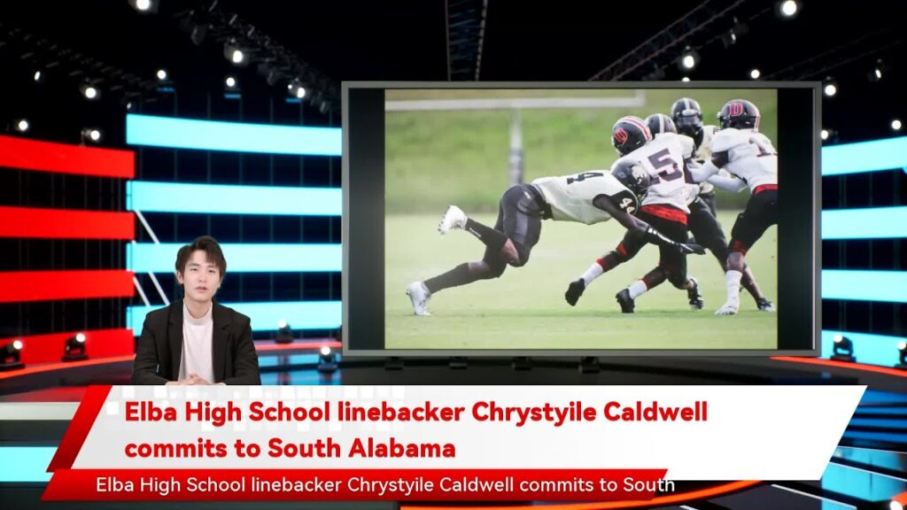 elba high school linebacker chrystyile caldwell commits to south alabama