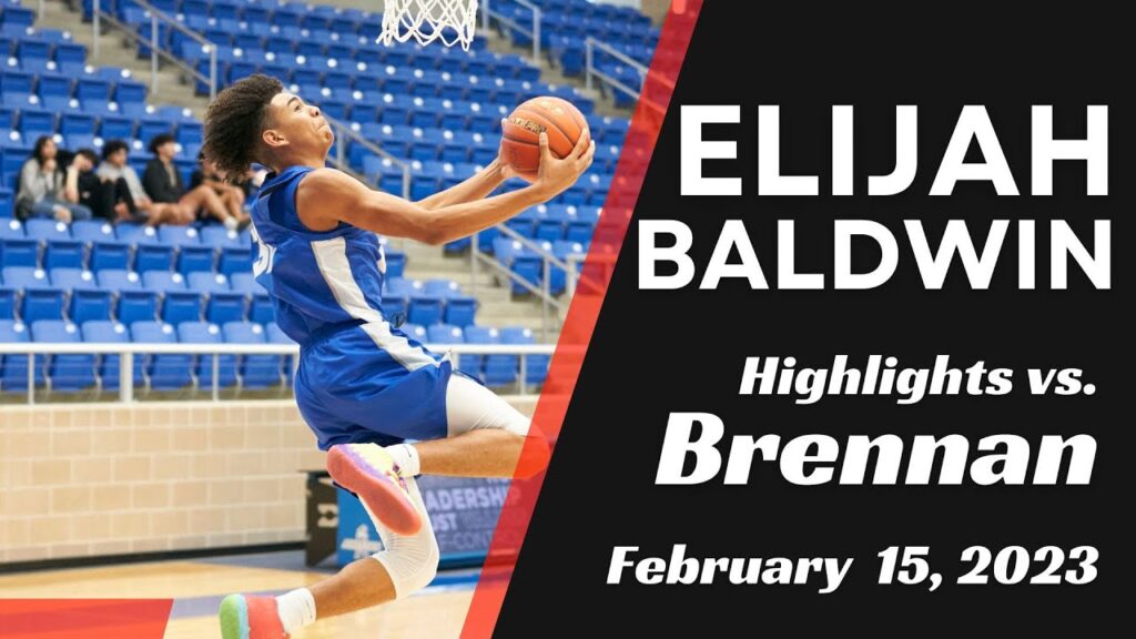 elijah baldwin highlights vs brennan 2 15 2023