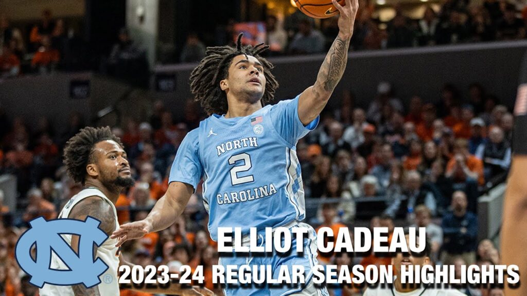 elliot cadeau 2023 24 regular season highlights north carolina guard