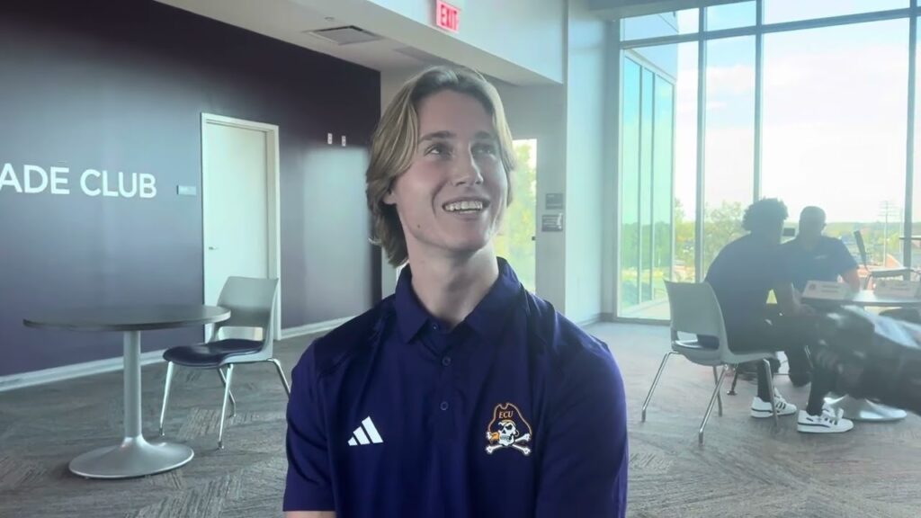 evan montanari at 2023 ecu mens basketball media day