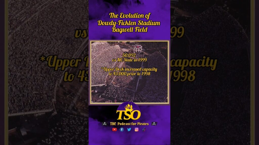 evolution of dowdy ficklen stadium bagwell field 1962 2022 ecupirates ecufootball eastcarolina 1