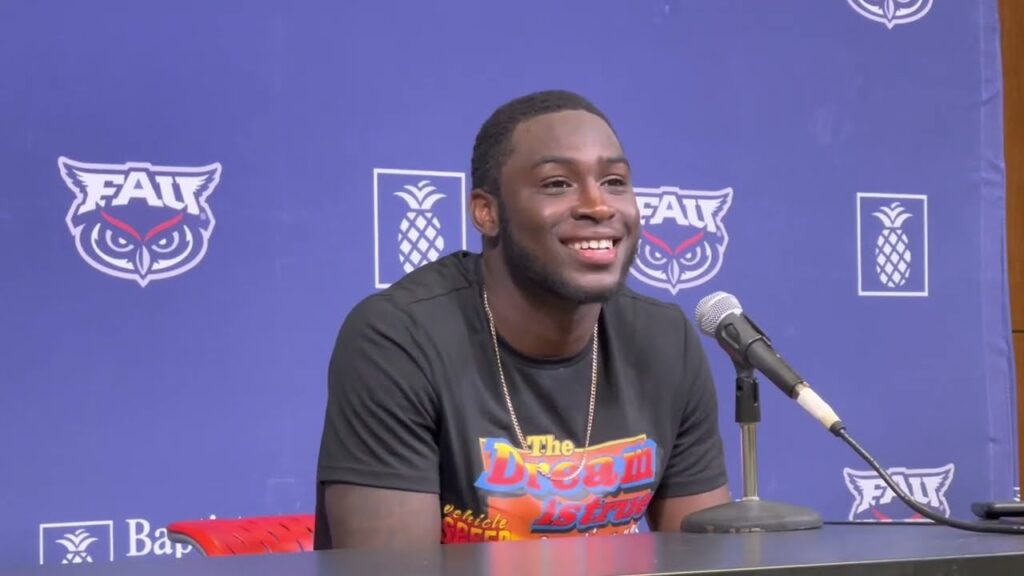 fau defensive back michal antoine jr after the win against uab