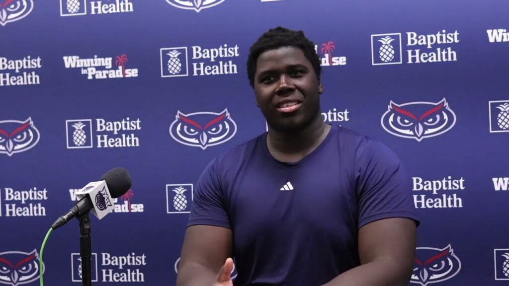 fau football 2024 fall camp interviews day 5 ol scarlee jean