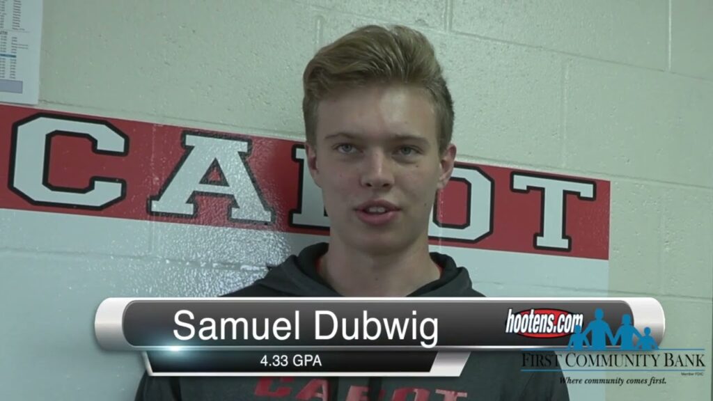 first community bank scholar athlete of the week cabot p samuel dubwig