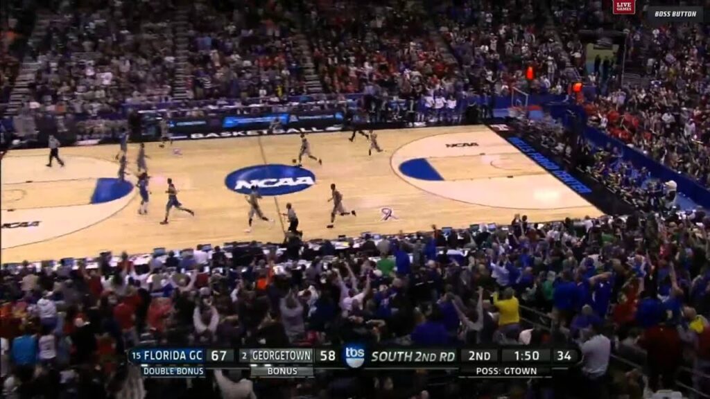 florida gulf coasts chase fielers alley oop against georgetown