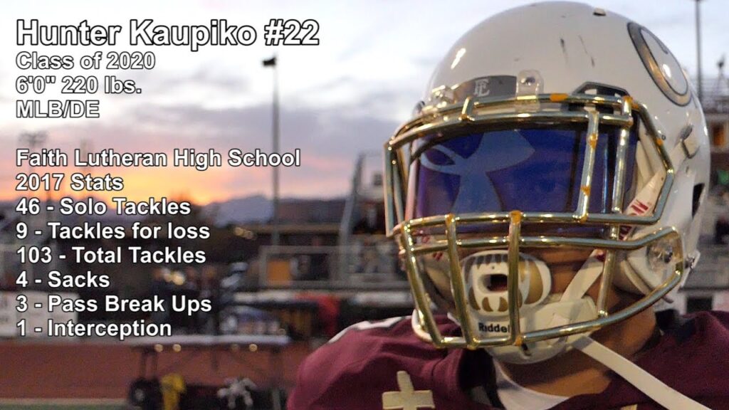 football 2017 individual highlight class of 2020 hunter kaupiko 22 soph highlights