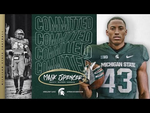 football safety malik spencer commits to michigan state university football team spartan dawg