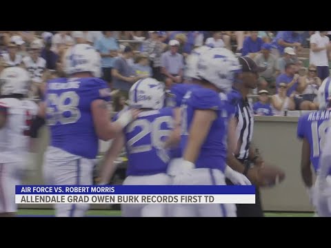 former allendale football star records first touchdown with air force