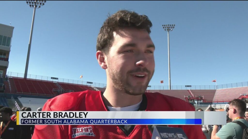 former south alabama qb carter bradley among 7 signal callers competing in senior bowl